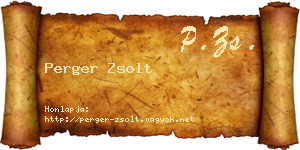 Perger Zsolt névjegykártya