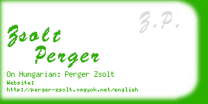 zsolt perger business card